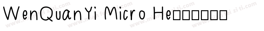 WenQuanYi Micro He字体转换